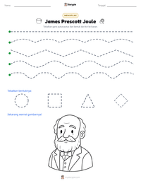Prabaca lembar kerja cetak James Prescott Joule