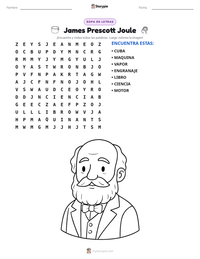 Vista previa de la hoja de trabajo imprimible de James Prescott Joule