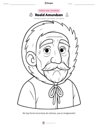 Vista previa de la hoja de trabajo imprimible de Roald Amundsen