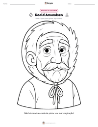 Prévia da folha de atividades imprimível Roald Amundsen