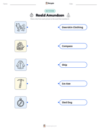 Roald Amundsen printable worksheet preview