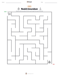 Roald Amundsen printable worksheet preview