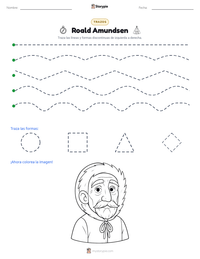 Vista previa de la hoja de trabajo imprimible de Roald Amundsen