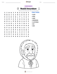 Roald Amundsen printable worksheet preview