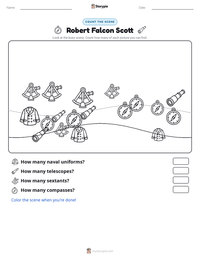 Robert Falcon Scott printable worksheet preview