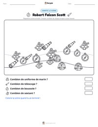 Aperçu de la feuille de travail imprimable Robert Falcon Scott