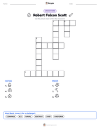 Robert Falcon Scott printable worksheet preview