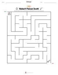 Robert Falcon Scott printable worksheet preview