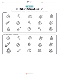 Robert Falcon Scott printable worksheet preview
