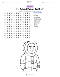 Robert Falcon Scott druckbare Arbeitsblatt Vorschau