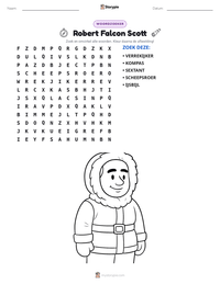 Robert Falcon Scott afdrukbare werkblad voorbeeld