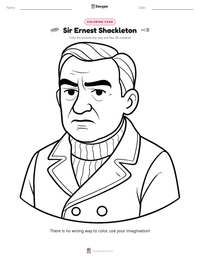 Sir Ernest Shackleton printable worksheet preview