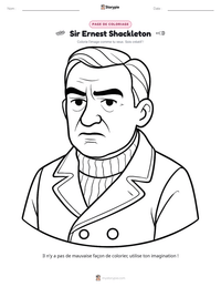 Aperçu de la feuille de travail imprimable Sir Ernest Shackleton