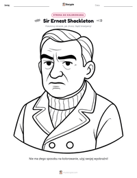 Podgląd drukowalnego arkusza ćwiczeń Sir Ernest Shackleton