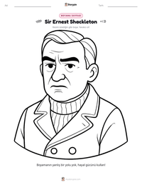 Sir Ernest Shackleton yazdırılabilir çalışma sayfası önizlemesi