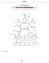 Sir Ernest Shackleton yazdırılabilir çalışma sayfası önizlemesi