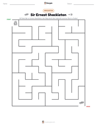 Sir Ernest Shackleton druckbare Arbeitsblatt Vorschau