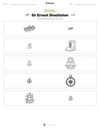 Sir Ernest Shackleton printable worksheet preview