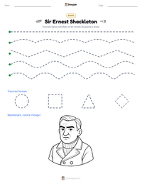 Aperçu de la feuille de travail imprimable Sir Ernest Shackleton