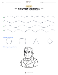 Prabaca lembar kerja cetak Sir Ernest Shackleton