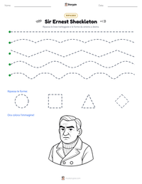 Anteprima della scheda stampabile di Sir Ernest Shackleton