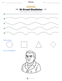 Sir Ernest Shackleton afdrukbare werkblad voorbeeld
