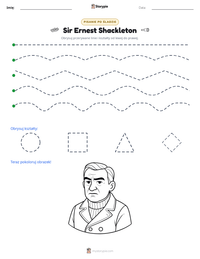 Podgląd drukowalnego arkusza ćwiczeń Sir Ernest Shackleton