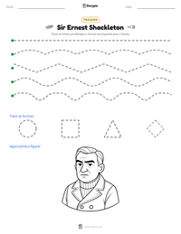 Prévia da folha de atividades imprimível Sir Ernest Shackleton