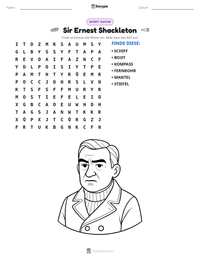 Sir Ernest Shackleton druckbare Arbeitsblatt Vorschau