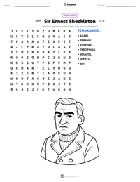 Prabaca lembar kerja cetak Sir Ernest Shackleton