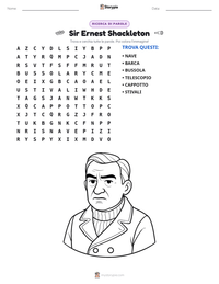 Anteprima della scheda stampabile di Sir Ernest Shackleton