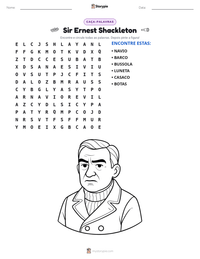 Prévia da folha de atividades imprimível Sir Ernest Shackleton