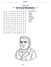 Sir Ernest Shackleton yazdırılabilir çalışma sayfası önizlemesi