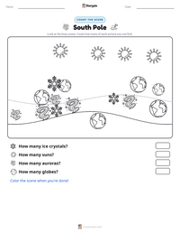 South Pole printable worksheet preview