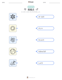 南極点 の印刷可能ワークシートプレビュー