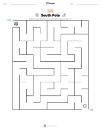 South Pole printable worksheet preview