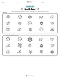 South Pole printable worksheet preview