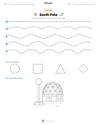 South Pole printable worksheet preview