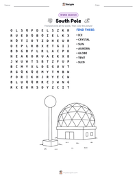 South Pole printable worksheet preview