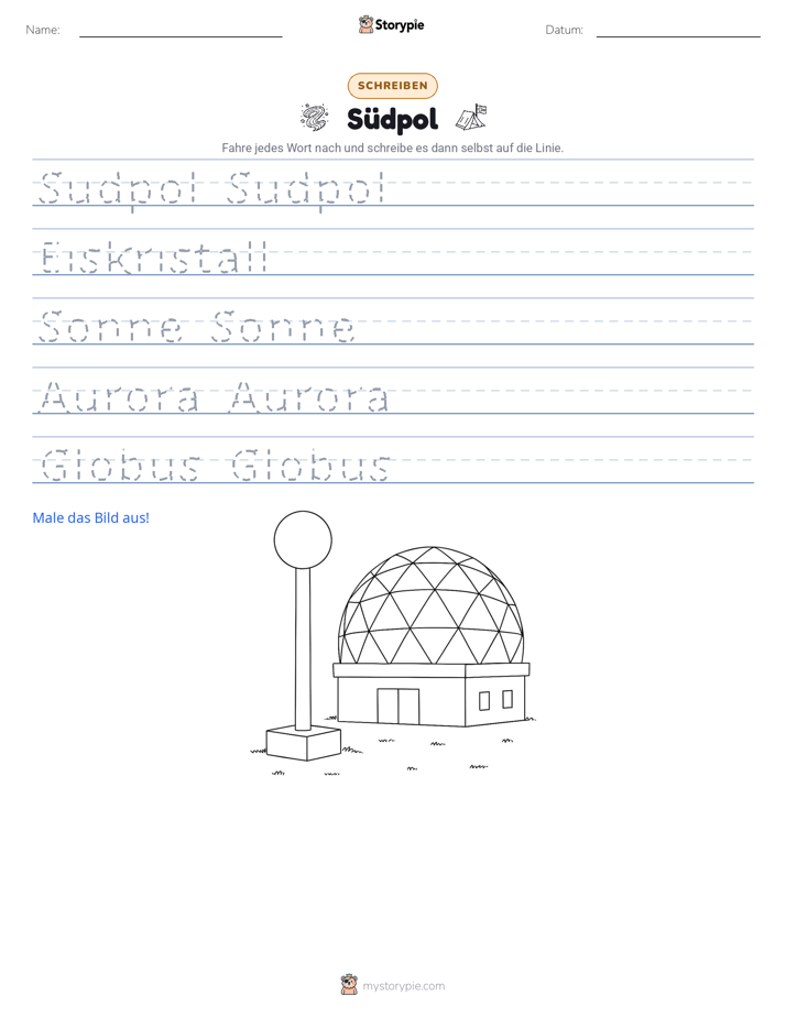 Schreibübung