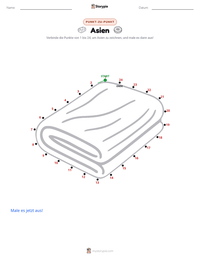 Asien (Kontinent) druckbare Arbeitsblatt Vorschau