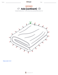 Asia (continent) printable worksheet preview