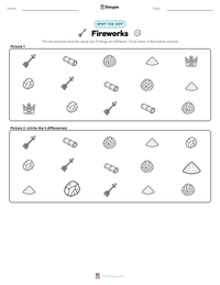 Fireworks printable worksheet preview