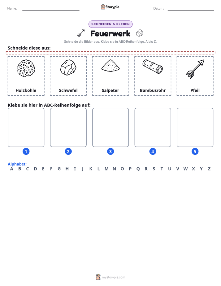 Schneiden & Einfügen Alphabet