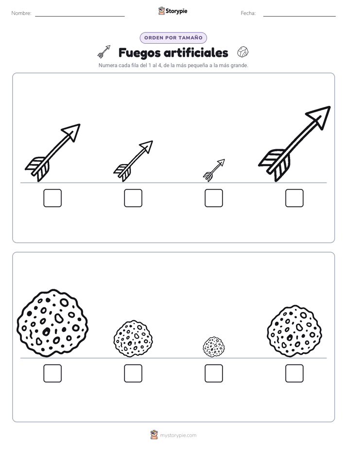 Orden de Tamaños