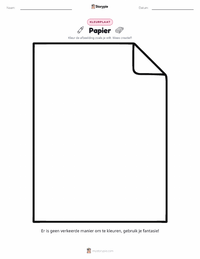 Papier kleurplaat voor kinderen