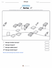 Prabaca lembar kerja cetak Kertas
