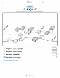 Kağıt yazdırılabilir çalışma sayfası önizlemesi
