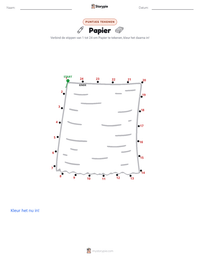 Papier afdrukbare werkblad voorbeeld