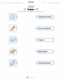 Aperçu de la feuille de travail imprimable Papier